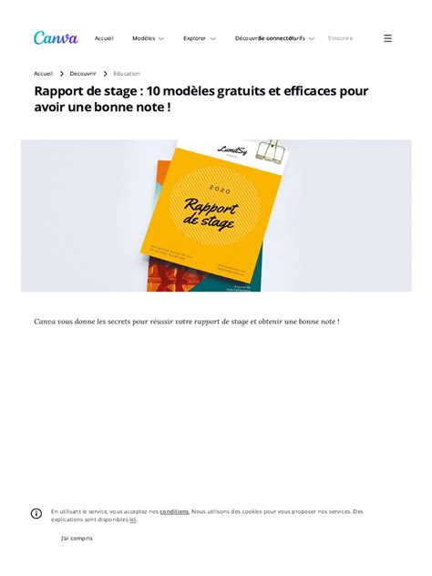 Rapport de stage : 10 modèles gratuits et efficaces ! .